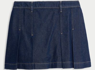 New marks and Spencer's denim pleated mini skirt