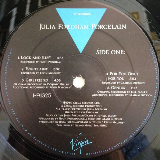 Julia Fordham "Porcelain" Vinyl Album
