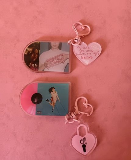 2 Olivia Rodrigo You Seem Pretty Sad For A Girl So In Love Era Acrylic Keyrings - The Cure & Album Cover Designs.