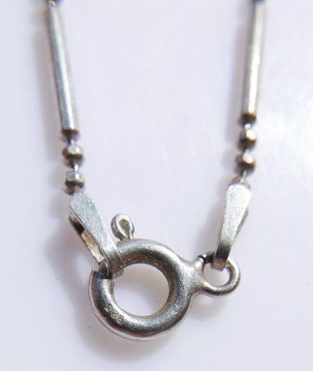 Vintage High Quality  Sterling Silver 925 Bead Necklace  length 20" - 3,62g