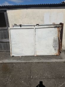 Steel back double gates