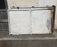 Steel back double gates