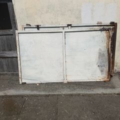 Steel back double gates