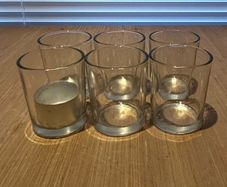 Glass Tealight / Votive Holders (6)