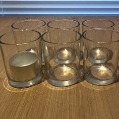 Glass Tealight / Votive Holders (6)