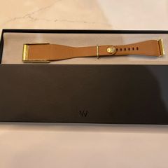 Whoop leather strap brown with golden clasp