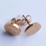 Tiffany & Co. 925 Sterling Silver Gold Plated Return to Tiffany Mini Round Tag Stud Earrings Image 5
