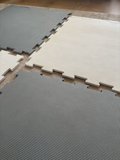Grey & White Foam Floor Playmat