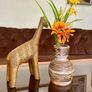 Vintage Hand Thrown Studio Bottle Vase MCM Scandinavian Modern in Style Image 4
