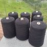 Double-worsted Black Wool Yarn Cones Image 3
