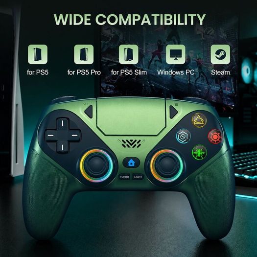 Wireless Controller for PS5/Slim/Pro/PC