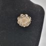 835 Vintage Sterling Silver Flower Brooch Image 9