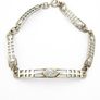 Vintage Geometric 925 Sterling Silver Cubic Zirconia Bracelet Image 2