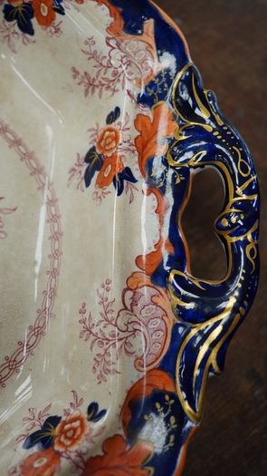 Antique John Ridgway Girandole Serving Dish, c.1830s