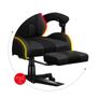 Huzaro Force 47 RGB Mesh Gaming Chair with Footrest - Black Image 6