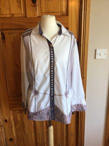 Just White Ladies Boho chic blouse Eu 46 Uk 20