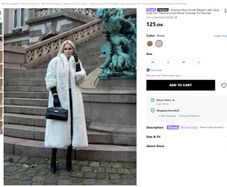 Anewsta New Arrival Elegant Lady Long Coat Chic Thermal Lined Winter Outwear For Women