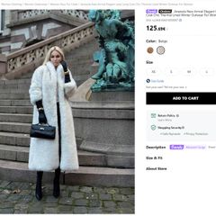 Anewsta New Arrival Elegant Lady Long Coat Chic Thermal Lined Winter Outwear For Women