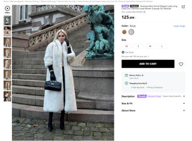 Anewsta New Arrival Elegant Lady Long Coat Chic Thermal Lined Winter Outwear For Women