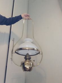 Antique brass church lamp