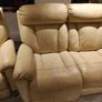 Cream leather recliner Image 4