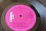 Never surrender 7" vinyl single Irish pressing SAXON