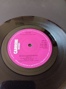 Never surrender 7" vinyl single Irish pressing SAXON
