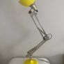 Yellow adjustable desk lamp with Chrome Articulated Arm Image 3