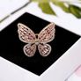 Butterfly Pink Crystal Rose Gold Ring Image 2