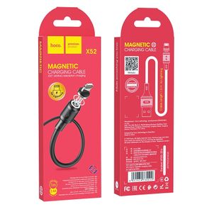 Hoco X52 Sereno Magnetic Lightning Charging Cable 1M Black