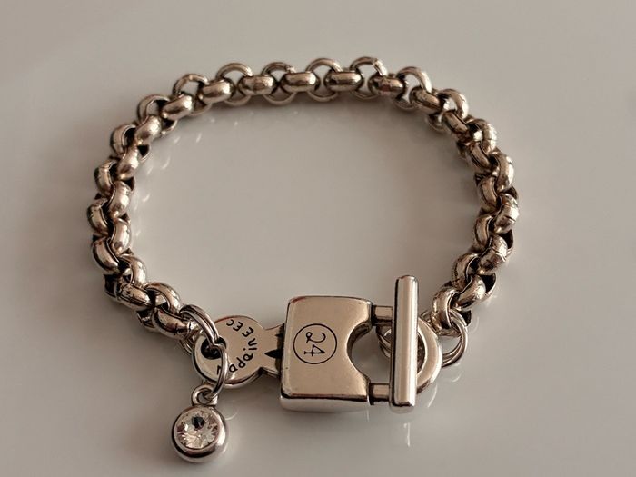Antique Silver Plated Padlock Bracelet