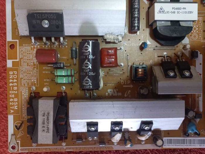 Samsung tv power supply and mainboard 15e each