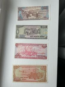 Vietnam 4 different banknotes 1988