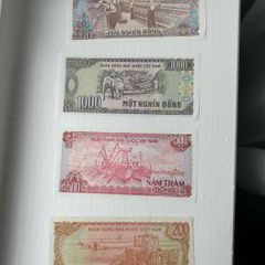 Vietnam 4 different banknotes 1988