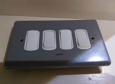 Legrand Switch 4 Gang 2 Way