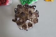 Smoky quartz crystal cluster