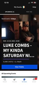 Luke Combs Sunday 19th FRONT standing