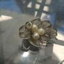 Beautiful old Silver Broach with Pearls Image 2