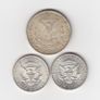 U.S.A. 1921 Morgan Dollar 90% silver coin & 2 X 1964 Kennedy 90% silver coins ( No : G41) Image 2