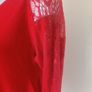 Red long sleeve long line jumper by Roman suitable for wide hips size UK14/16 EU42/44 Postage included Image 2