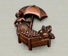 Mid Century Street Trader Brooch