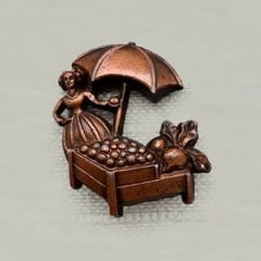 Mid Century Street Trader Brooch
