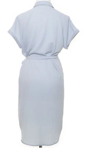 blue shirt dress