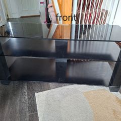 Black Tempered Glass TV Stand