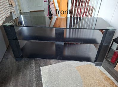 Black Tempered Glass TV Stand