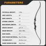 Archery Bow, 54" Recurve ( 30 to 50 lbs), +3x carbon arrows Image 5