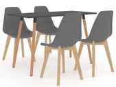 5 Piece Dining Set Grey