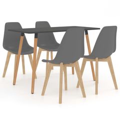 5 Piece Dining Set Grey
