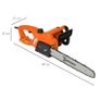 Aluminium Electric Chainsaw, Double Brake Protection, Blade Cover, 2000 W for Wood, Trees and Branches, Orange Image 3