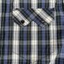 Vintage Levis Blue Check Shirt Size M Mens - Black Pearl Snap Image 6